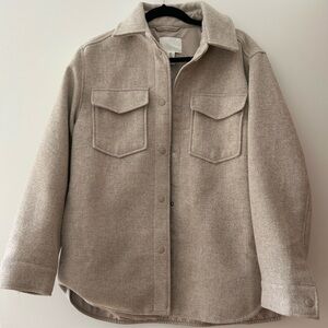 H&M oversized felted jacket beige